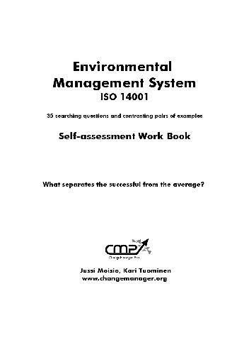 Environmental Management System ISO 14001