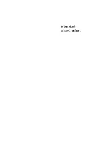 Volkswirtschaftslehre: Schnell erfasst