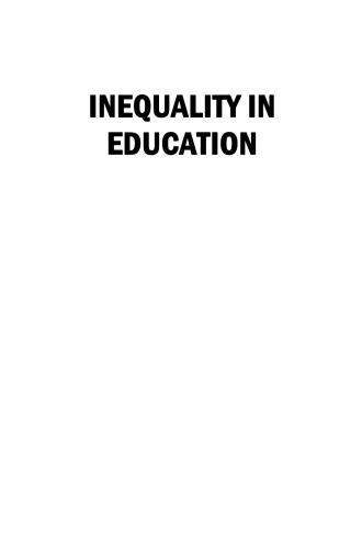 Inequality in Education: Comparative and International Perspectives (CERC Studies in Comparative Education)