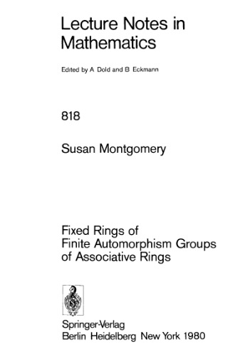 Fixed Rings of Finite Automorphism Groups of Associative Rings