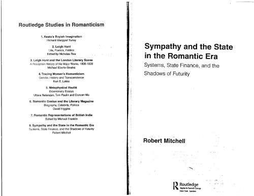 Sympathy and the State in the Romantic Era: Systems, State Finance, and the Shadows of Futurity (Routledge Studies in Romanticism)