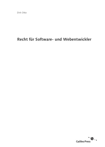 Recht für Software- und Webentwickler