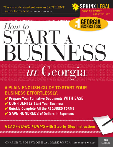 Start a Business in Georgia, 5E (How to Start a Business in Georgia)