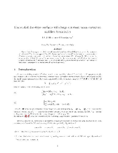 Embedded disc-type surfaces with large constant mean curvature and free boundaries