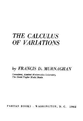 The calculus of variations