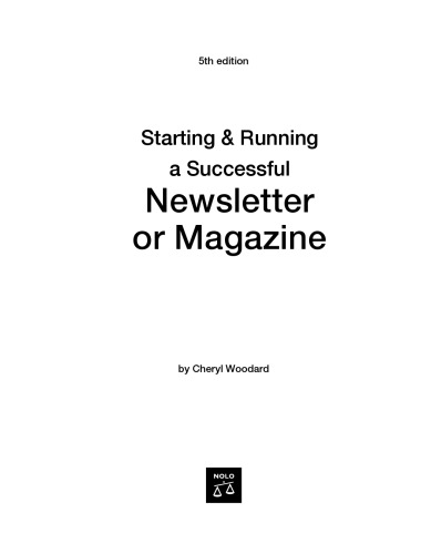 Starting & Running a Successful Newsletter or Magazine