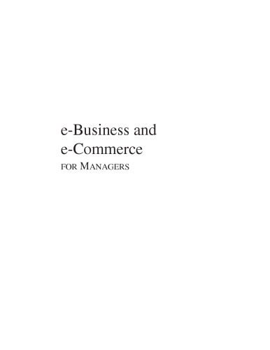 e-Business & e-Commerce for Managers