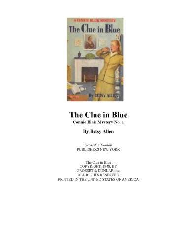 The Clue in Blue (Connie Blair Mystery, 1)