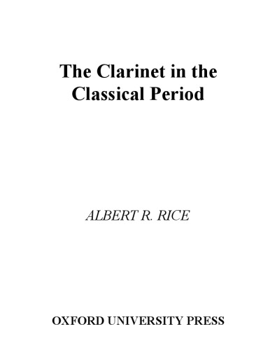 The Clarinet in the Classical Period