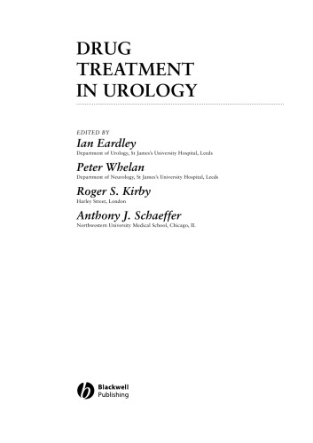 Drug Treatment in Urology