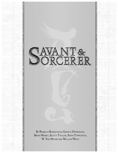 Savant and Sorcerer (Exalted RPG)