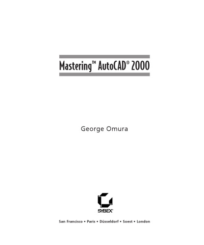 Mastering AutoCAD 2000