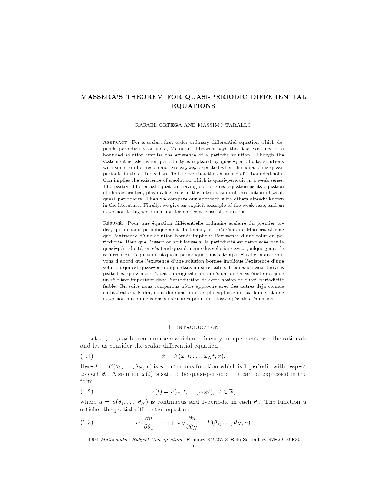 Masseras theorem for quasi-periodic differential equations