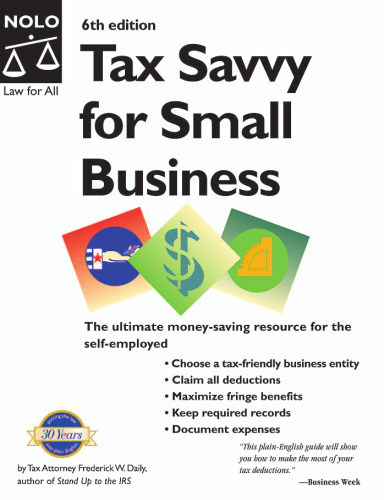 Tax Savvy for Small Business, 6th Edition