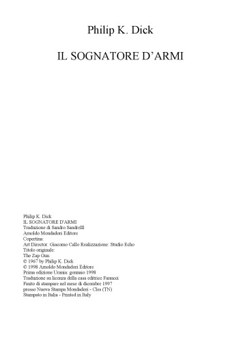 Il sognatore d'armi