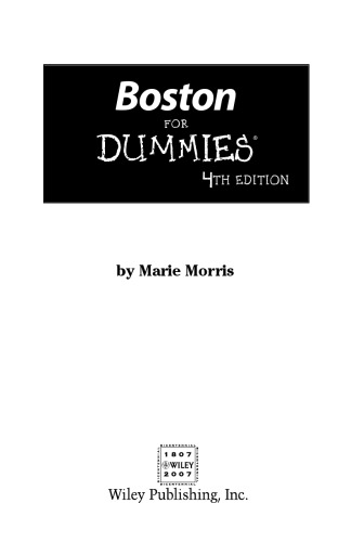 Boston For Dummies, 4th edition (Dummies Travel)