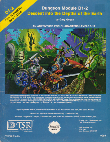 Descent into the Depths of the Earth (Advanced Dungeons & Dragons Module D1-2)