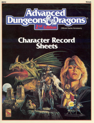 Character Record Sheets (Advanced Dungeons and Dragons 2nd Edition Accessory)