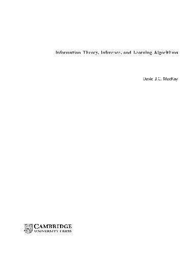 Information Theory, Inference and Learning Algorithms