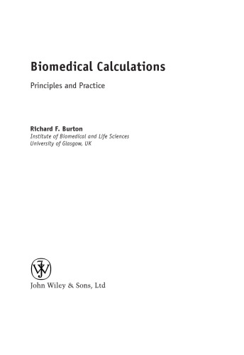 Biomedical Calculations: Principles and Practice