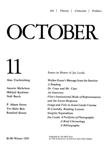 October journal No.11 Winter (1979) - Essays in Honor of Jay Leyda