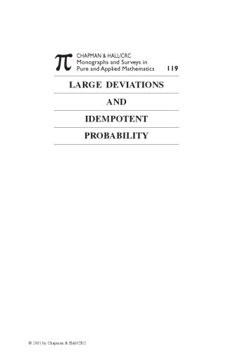 Large Deviations and Idempotent Probability