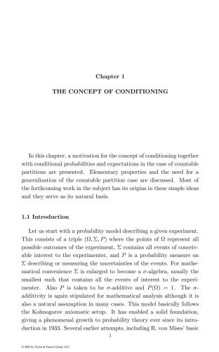 Conditional Measures and Applications