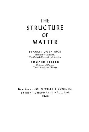 The Structure of Matter