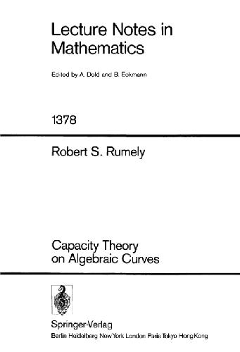 Capacity Theory on Algebraic Curves