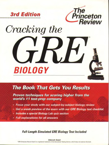 Cracking the GRE Biology Test, 4th Edition (Graduate Test Prep)