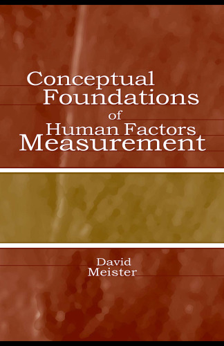 Conceptual foundations of human factors measurement