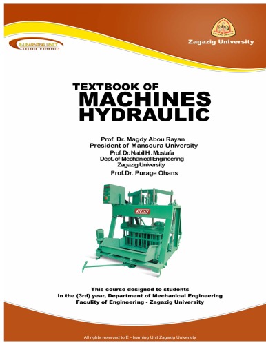 Hydraulic Machines Textbook