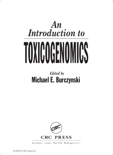 An Introduction to Toxicogenomics