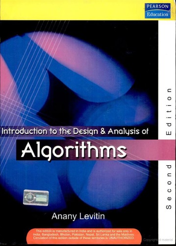 Introduction to the Design and Analysis of Algorithms (2nd Edition)