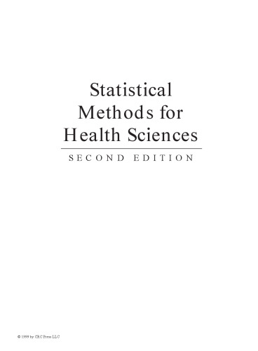 Statistical Methods for Health Sciences