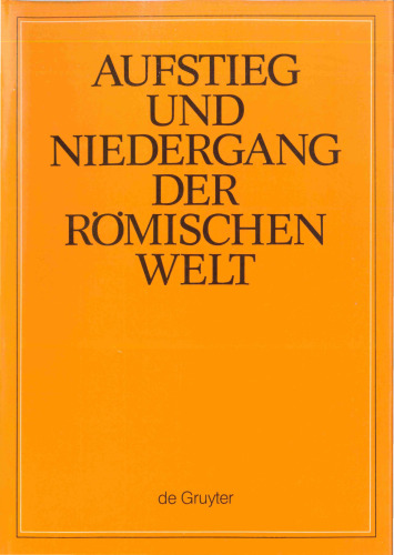 Aufstieg und Niedergang der römischen Welt (ANRW), 2. Principat, Bd. 25 (5. Teilband): Vorkonstantinisches Christentum: Leben und Umwelt Jesu; Neues Testament (Catholica, Johannesapokalypse, Apokryphen)