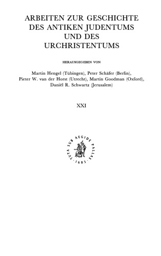 Studies in Early Jewish Epigraphy (Arbeiten zur Geschichte des Antiken Judentums und des Urchristentums, 21)