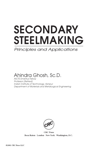 Secondary Steelmaking: Principles and Applications