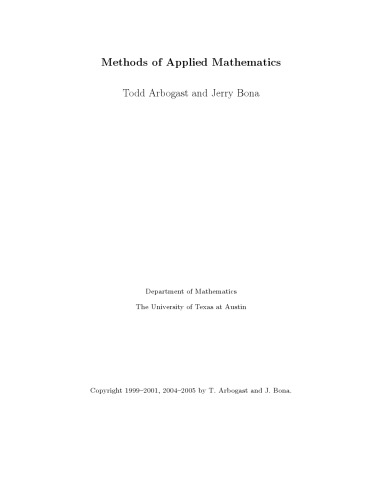 Methods of Applied Mathematics