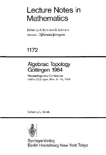 Algebraic Topology, Gottingen 1984