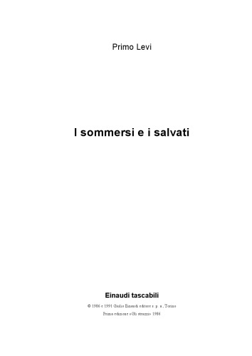 I sommersi e i salvati