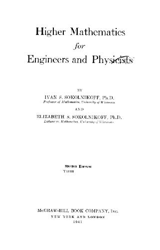 Higher Mathematics for Engineers and Physicists