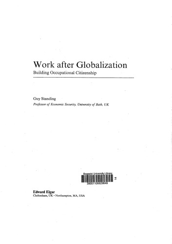 Work After Globalisation: Building Occupational Citizenship