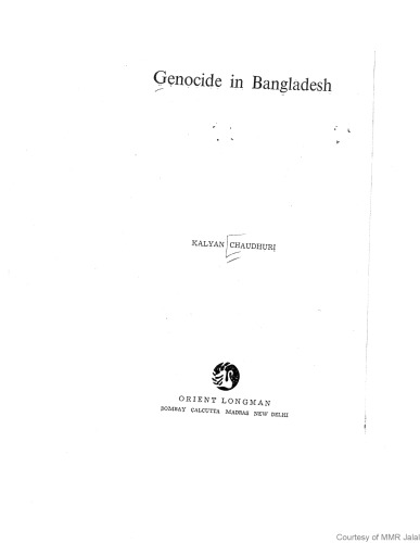 Genocide in Bangladesh