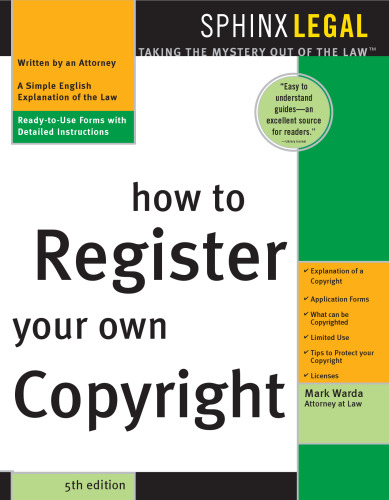 How to Register Your Own Copyright, 5E