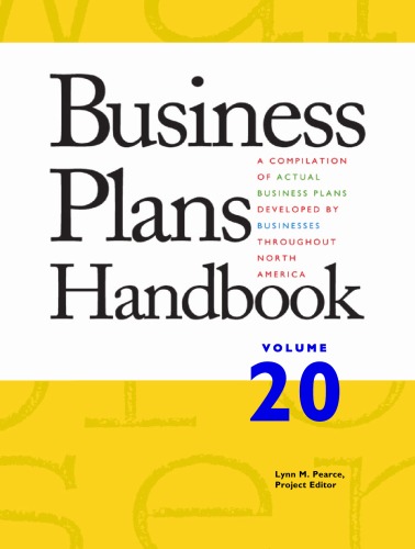 Business Plans Handbook, Volume 20