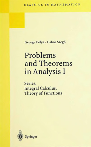 Problems and theorems in analysis I