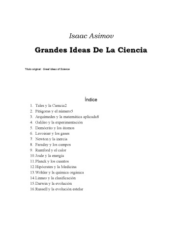 Grandes ideas de la ciencia