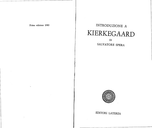 Introduzione a Kierkegaard