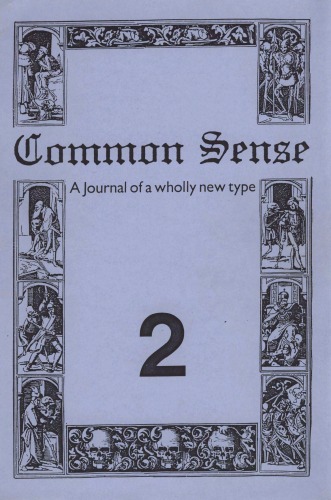 Common Sense: Journal of the Edinburgh Conference of Socialist Economists vol 2